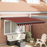 vidaXL Auvent Rouge et Noir 350 x 250 x 165 cm Polyester et Aluminium