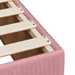 vidaXL Sommier à lattes de lit avec matelas Rose 90x190 cm Velours