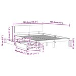 vidaXL Cadre de lit avec tiroirs sans matelas blanc 120x190 cm