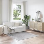 Tapis shaggy vidaXL avec support en latex Gris 160x160 cm