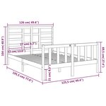 vidaXL Cadre de lit sans matelas bois massif 120x190 cm