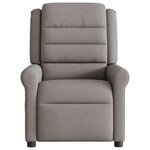 vidaXL Fauteuil de massage inclinable électrique Taupe Tissu