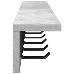 vidaXL Porte-manteau mural Gris béton 80 x 10 5 x 10 5 cm