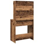 vidaXL Coiffeuse avec miroir vieux bois 74 5x40x141 cm