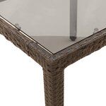 vidaXL Ensemble à manger de jardin et coussins 5Pièces marron rotin verre