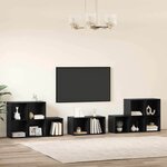 vidaXL Ensemble de meubles TV 8 Pièces Chêne noir 37 x 35 x 72 cm