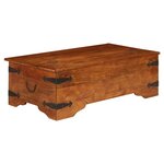 vidaXL Table basse Bois d'acacia solide avec finition miel 110x55x35cm