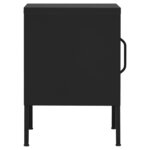 vidaXL Table de chevet Noir 35x35x51 cm Acier