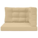 vidaXL Coussin de canapé d'extérieur 3 Pièces Beige Polyester