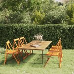 vidaXL Chaises pliables de jardin lot de 6 Bois d'acacia massif