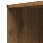 vidaXL Armoire de salle de bain étroite avec roulettes chêne artisanal