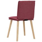 vidaXL Chaises à manger lot de 6 rouge bordeaux tissu