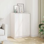 vidaXL Buffet Blanc 60x36x84 cm Bois de pin massif
