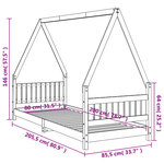 vidaXL Cadre de lit pour enfants 80x200 cm bois de pin massif