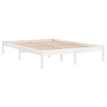 vidaXL Cadre de lit sans matelas blanc 120x190 cm bois massif