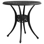 vidaXL Ensemble de bistro 5 Pièces Aluminium coulé Noir