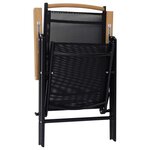 vidaXL Chaises de jardin pliables lot de 2 aluminium et textilène noir