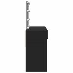 vidaXL Coiffeuse avec LED noir 100x40x130 cm
