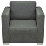 vidaXL Fauteuil gris foncé tissu