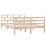 vidaXL Cadre de lit sans matelas bois massif 140x190 cm