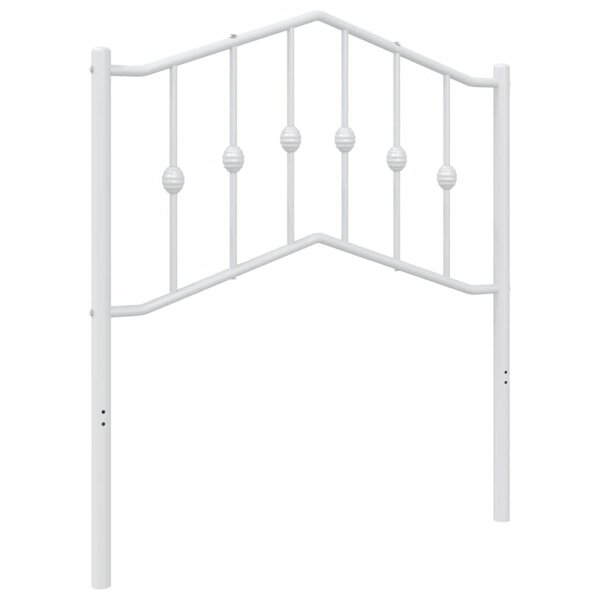 vidaXL Tête de lit métal blanc 80 cm