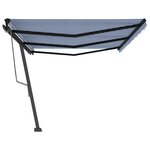 vidaXL Auvent automatique sur pied 600x350 cm Bleu/Blanc