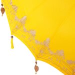 vidaXL Parasol balinais avec base Jaune 215 x 215 x 260 cm