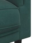 vidaXL Canapé avec coussins 3 places vert foncé velours