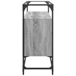 vidaXL Buffet avec dessus en verre sonoma gris bois d'ingénierie