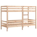 vidaXL Lit superposé sans matelas 90x190 cm bois de pin massif