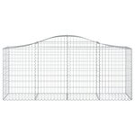 vidaXL Paniers à gabions arqués 20 Pièces 200x50x80/100 cm Fer galvanisé