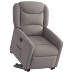 vidaXL Fauteuil inclinable électrique taupe tissu