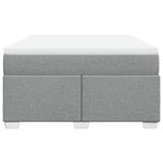 vidaXL Sommier à lattes de lit avec matelas Gris clair 140x200cm Tissu