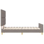 vidaXL Cadre de lit avec tête de lit Taupe 140 x 190 cm tissu