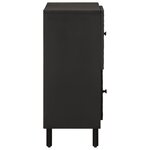vidaXL Armoire latérale noir 80x33x75 cm bois massif de manguier