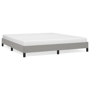 vidaXL Cadre de lit sans matelas gris clair 180x200 cm tissu