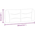 vidaXL Coussin de tête de lit crème 140 cm tissu