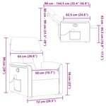 vidaXL Fauteuil de massage inclinable Marron Tissu