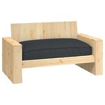 vidaXL Coussin pour assise de palette Noir 120 x 80 x 12 cm