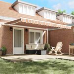 vidaXL Auvent Rétractable Multicolore 450 × 300 cm Polyester et métal