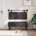 vidaXL Tête de lit suspendue Noir PU antique