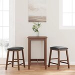 vidaXL chaises de bar avec coussins 2 Pièces marron bois massif d'hévéa