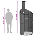 vidaXL Douche d'extérieur noir 100x100x241 5 cm poly rotin bois acacia