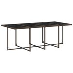 vidaXL Ensemble à manger de jardin avec coussins 13 Pièces marron rotin