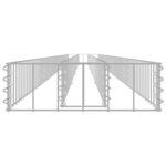 vidaXL Lit surélevé à gabion Acier galvanisé 450x30x10 cm