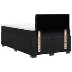 vidaXL Sommier à lattes de lit avec matelas noir 120x190 cm velours