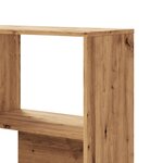 vidaXL Bibliothèque d'angle 4 niveaux chêne artisanal bois ingénierie