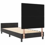 vidaXL Lit à ressorts avec tête de lit Noir 90 x 200 cm Velours