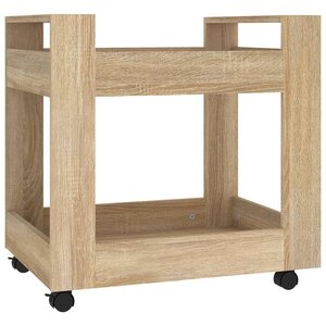 vidaXL Chariot de bureau Chêne sonoma 60x45x60 cm Bois d'ingénierie