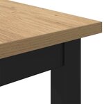 vidaXL table Chêne artisanal 100 x 50 x 76 5 cm